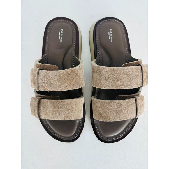 Rag & Bone New York Brown Suede Parker Slide Sandals, Women's EU Sz 38 - Picture 3 of 5